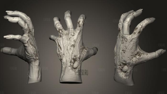 Monster Hand 3 stl model for CNC
